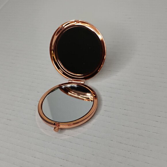 Cheers to 60 Years Mirror Compact – Rose Gold Tone – Double Mirror – New - Picture 4 of 6
